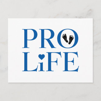 Pro Life Blue Postkarte