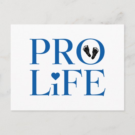 Pro Life Blue Postkarte (Vorderseite)