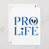 Pro Life Blue Postkarte (Vorne/Hinten)