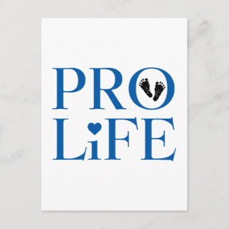 Pro Life Blue Postkarte