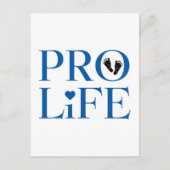 Pro Life Blue Postkarte (Vorderseite)