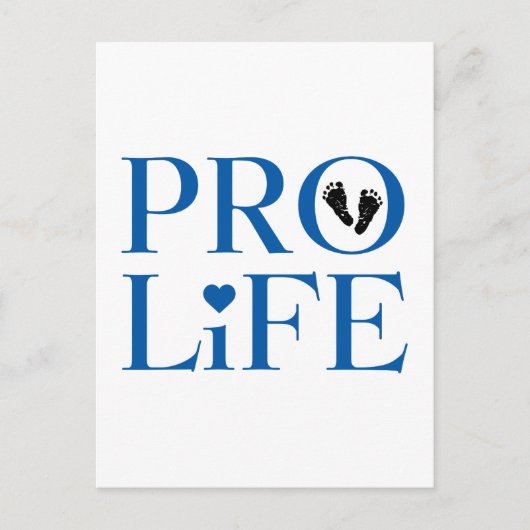 Pro Life Blue Postkarte (Vorderseite)