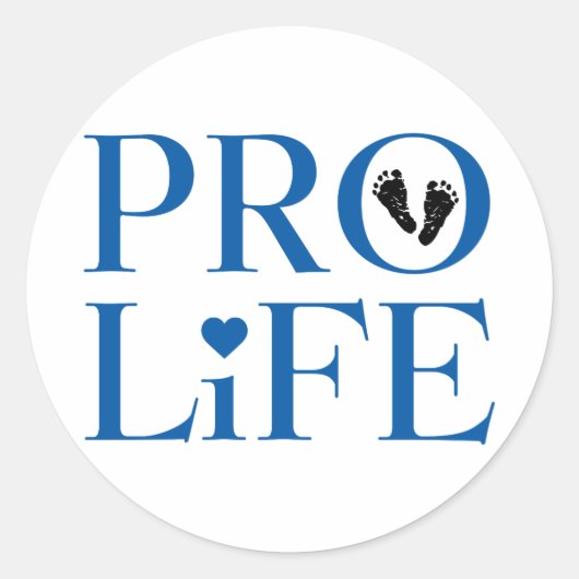 Pro Life Blue Runder Aufkleber (Vorderseite)
