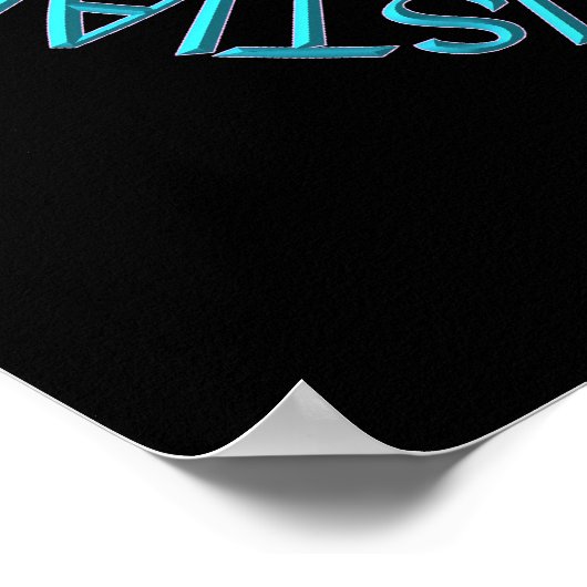 Pro-Life-Christlich mit/Cross & Pink/Blue Ribbons Poster (Ecke)