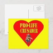 PRO LIFE CRUSADER POSTKARTE (Vorne/Hinten)