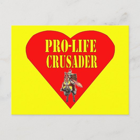 PRO LIFE CRUSADER POSTKARTE (Vorderseite)