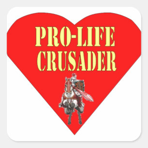 PRO LIFE CRUSADER QUADRATISCHER AUFKLEBER