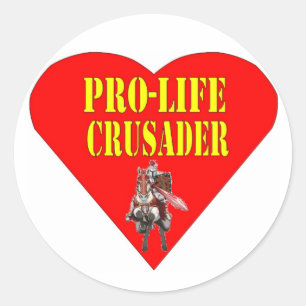 PRO LIFE CRUSADER RUNDER AUFKLEBER