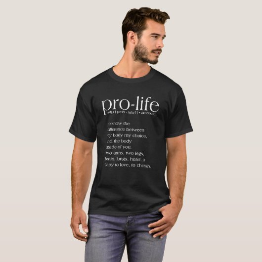 Pro-Life-Definition-T - Shirt (Vorne ganz)