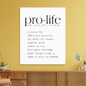 Pro-Life Definition Wall Art Leinwanddruck (Insitu (Wohnzimmer))