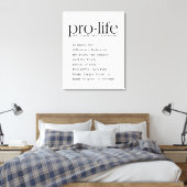 Pro-Life Definition Wall Art Leinwanddruck (Insitu (Schlafzimmer))