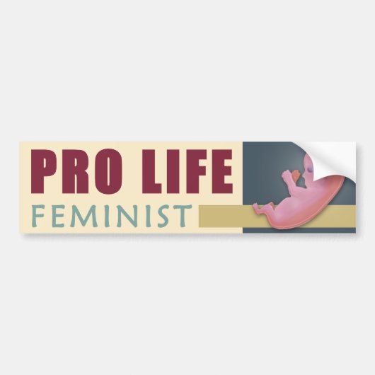 Pro Life Feminist Autoaufkleber (Vorne)