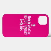 Pro-Life Feminist iPhone 6 phone case (pink) (Rückseite (Horizontal))