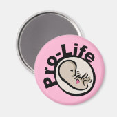 Pro-Life-Fetus-Design Magnet (Vorderseite/Rückseite)