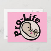 Pro-Life-Fetus-Design Postkarte (Vorne/Hinten)