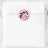 Pro-Life-Fetus-Design Runder Aufkleber (Tasche)