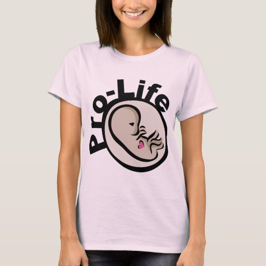 Pro-Life-Fetus-Design T-Shirt (Vorderseite)