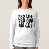 PRO LIFE, GOD & CATS, CAT-T - Shirt (Vorderseite)