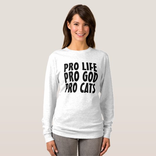 PRO LIFE, GOD & CATS, CAT-T - Shirt (Vorne ganz)