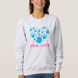 Pro-Life Handprint Heart – Value Life Awareness  Sweatshirt