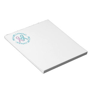 Pro-Life Katholik w/Monstrance & Pink/Blue Ribbons Notizblock