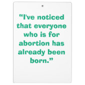 Pro Life Klemmbrett (Rückseite)