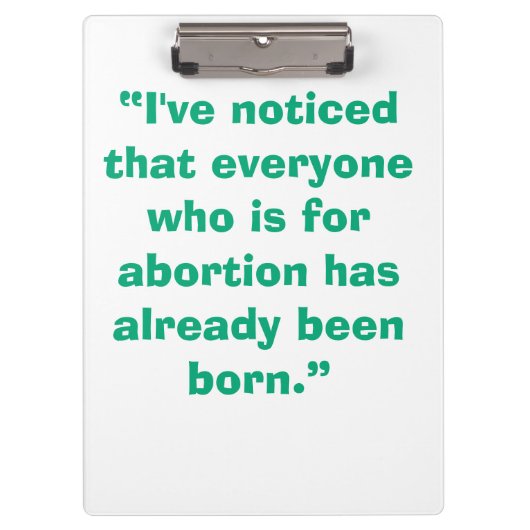 Pro Life Klemmbrett (Vorderseite)