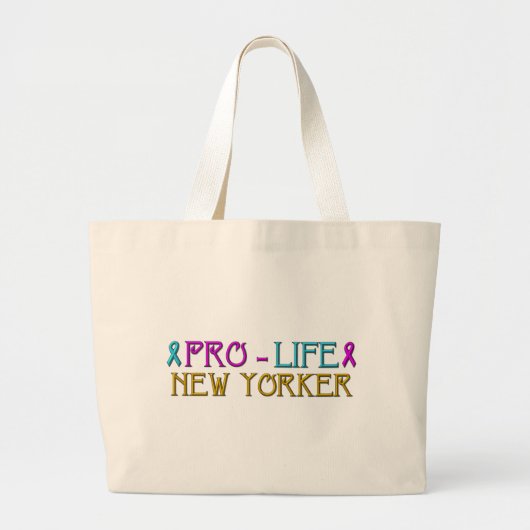 Pro-Life New Yorker Jumbo Stoffbeutel (Vorne)