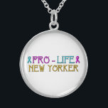 Pro-Life New Yorker Necklace Sterling Silberkette<br><div class="desc">Pro-Life New Yorker Necklace Fühlen Sie sich frei,  die Hintergrundfarbe zu ändern und/oder Wörter über Zazzle's großartige Anpassungswerkzeuge hinzuzufügen. Für tausende weitere Produkte für das Leben besuchen Sie bitte meinen Artists4God-Store unter: http://www.zazzle.com/artists4god/gifts?cg=196514834256778908&rf=238686044861169565</div>