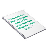 Pro Life Notizblock (Rechte Seite)