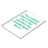 Pro Life Notizblock (Linke Seite)