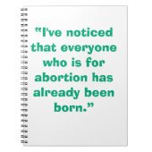 Pro Life Notizblock (Vorderseite)