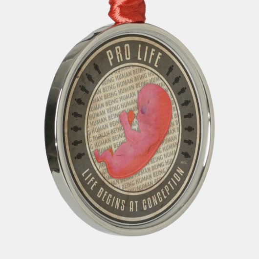 Pro Life Ornament Aus Metall (Rechts)