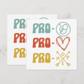 Pro-Life Pro-Liebe Pro-Hope Vintag Einladung (Vorne/Hinten)