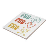 Pro-Life Pro-Liebe Pro-Hope Vintag Fliese (Seite)