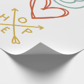 Pro-Life Pro-Liebe Pro-Hope Vintag Geschenkpapier (Ecke)