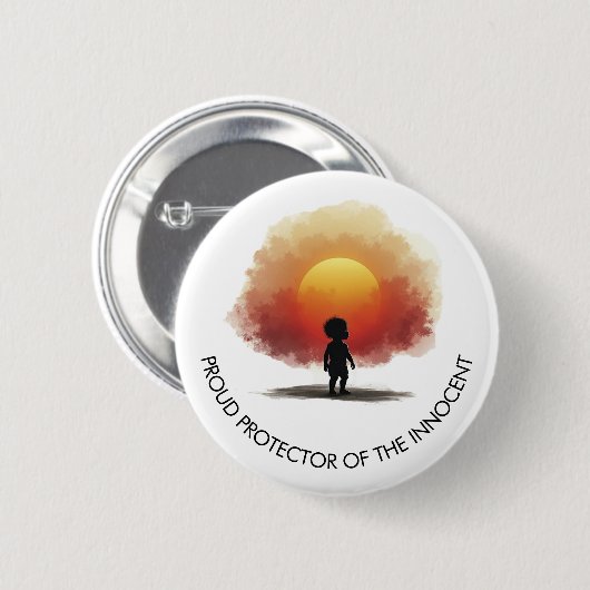 Pro-Life Protector of Innocent Button (Vorne & Hinten)