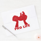 Pro Life Quadratischer Aufkleber (Umschlag)