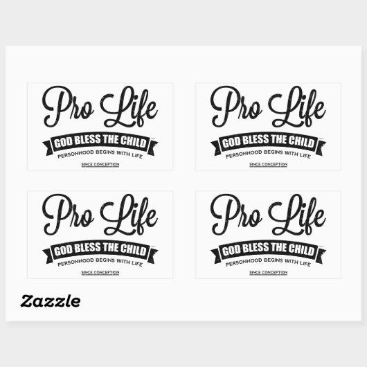 Pro Life Rechteckiger Aufkleber (Blatt)