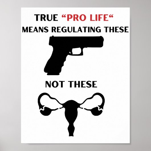Pro Life reguliert Guns Word Art Poster (Vorne)