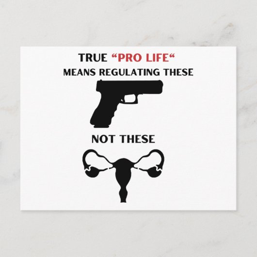 Pro Life reguliert Guns Word Art Postkarte (Vorderseite)