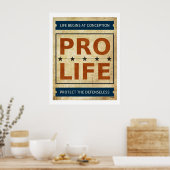 Pro Life Reklametafel Poster (Küche)