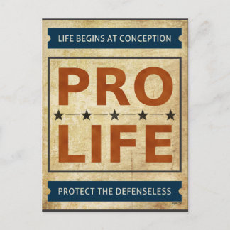 Pro Life Reklametafel Postkarte