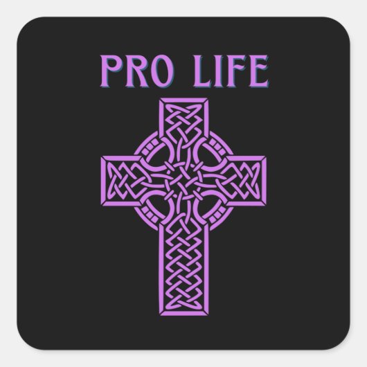 Pro Life römisch-katholisch Quadratischer Aufkleber (Vorderseite)