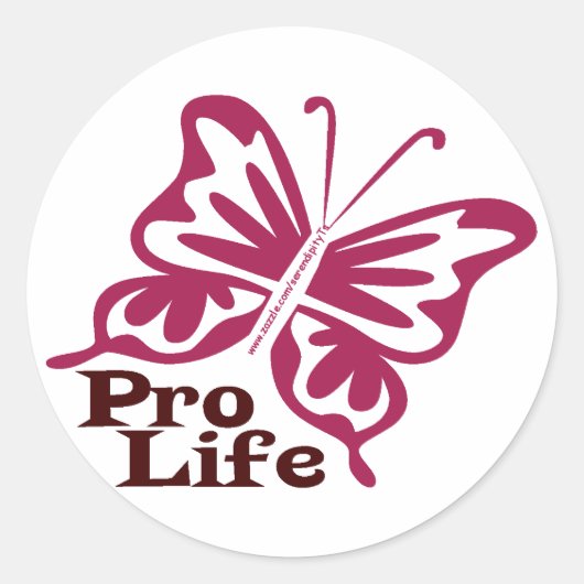 Pro Life Runder Aufkleber (Vorderseite)