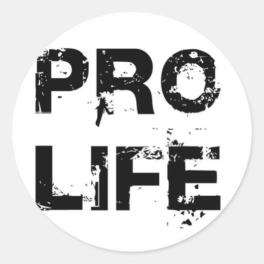 Pro Life Runder Aufkleber (Vorderseite)