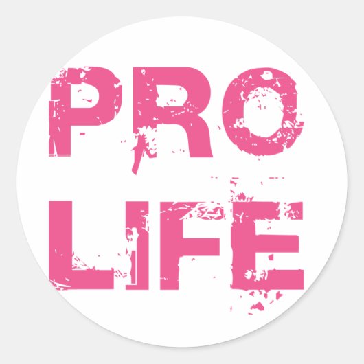 Pro Life Runder Aufkleber (Vorderseite)
