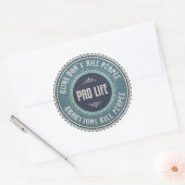 Pro Life Runder Aufkleber (Umschlag)