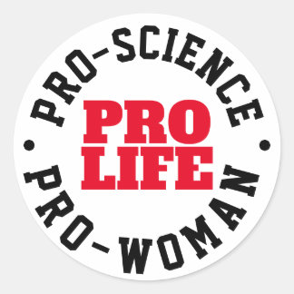 Pro-Life Science-Frauenschwärmer Runder Aufkleber