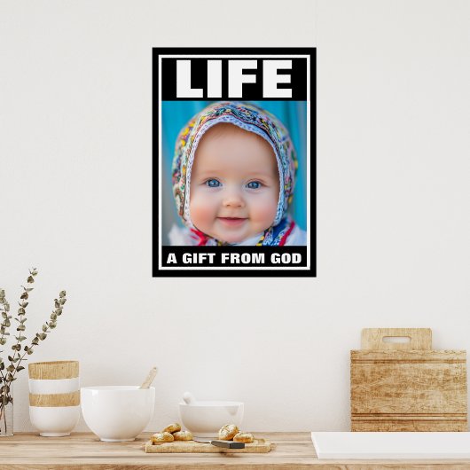 PRO-LIFE SMILING BABY MÄDCHEN LEBENSPEICHER POSTER (Küche)